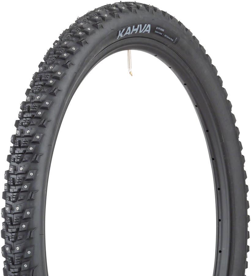 45NRTH Kahva Tire - 27.5 x 2.1, Tubeless, Folding, Black, 60tpi, 240 Concave Carbide Studs