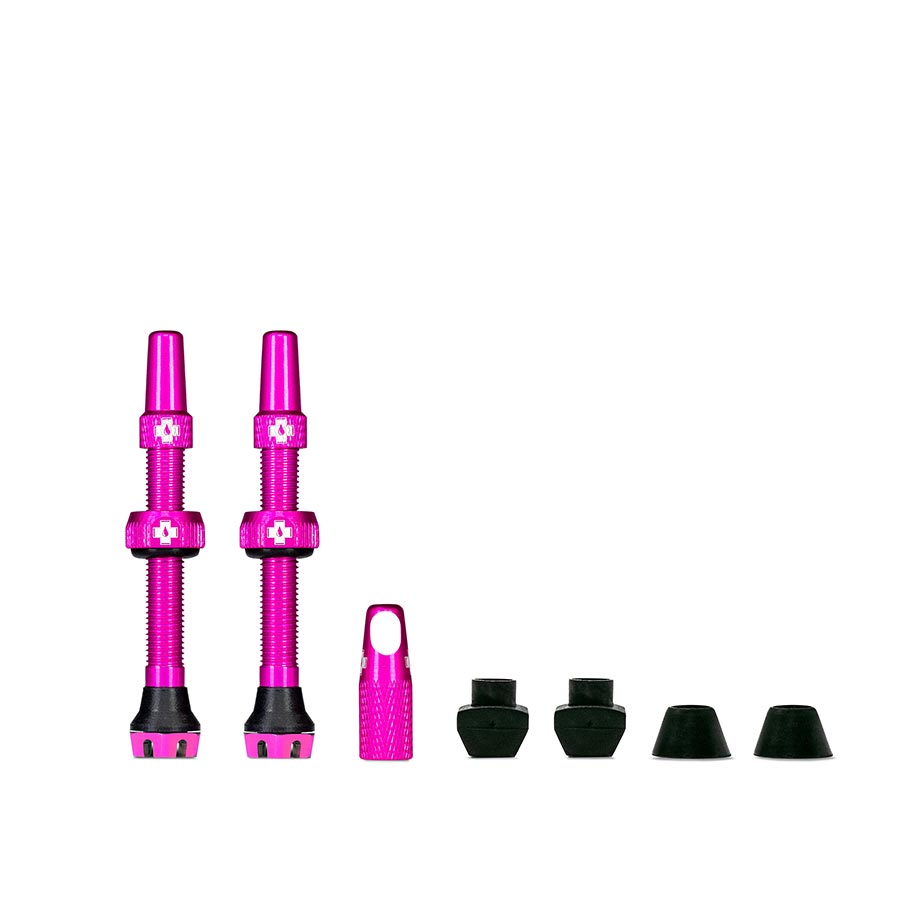 Muc-Off, V2, Valve Tubeless, Presta, 44mm, Pink, Pair