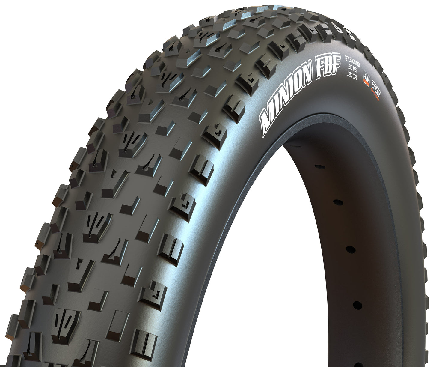 Maxxis, Minion FBF, 27.5x3.80, Folding, Dual, Tubeless Ready, EXO, 120TPI, 30PSI, Black